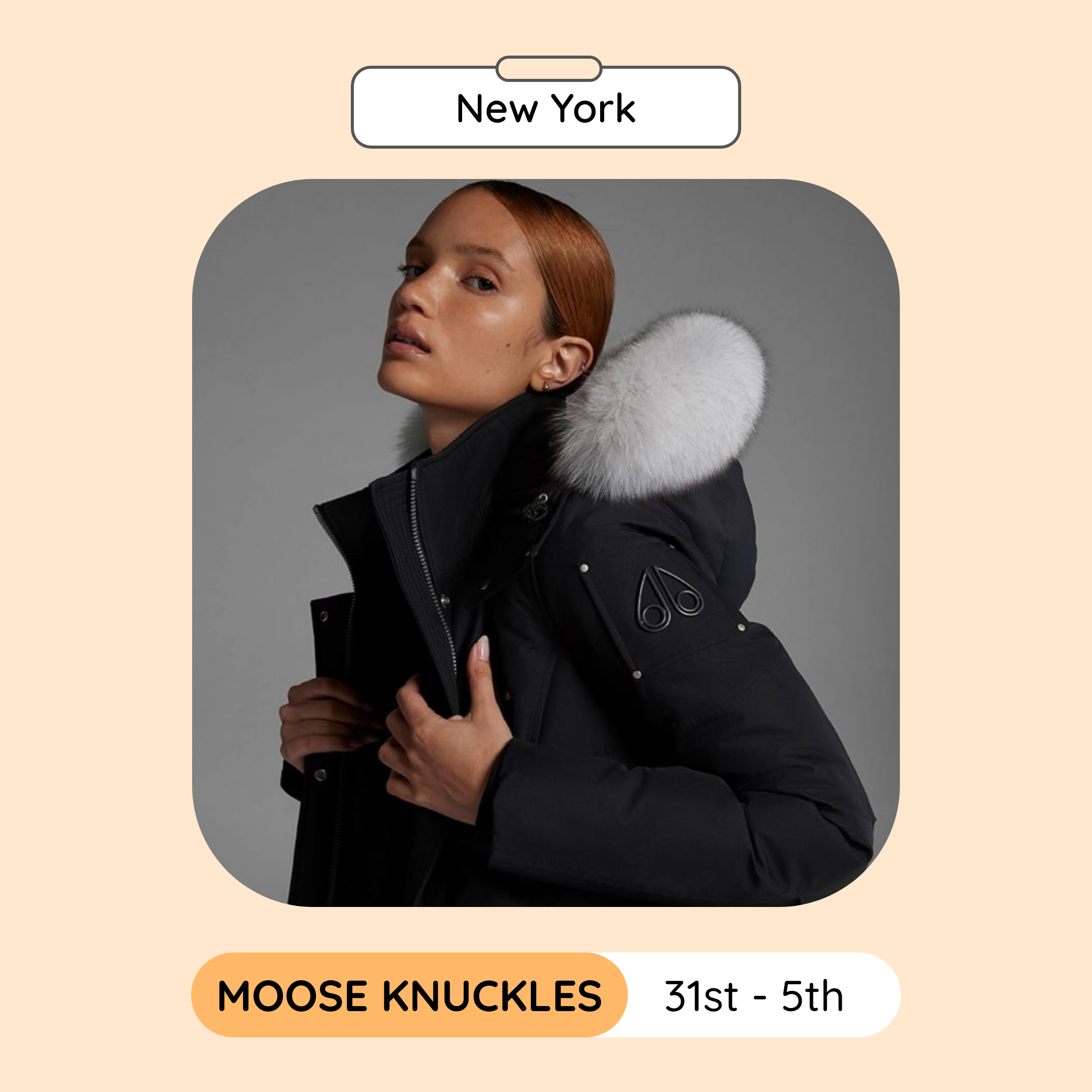 Moose Knuckles Sample Sale, New York, January 2023