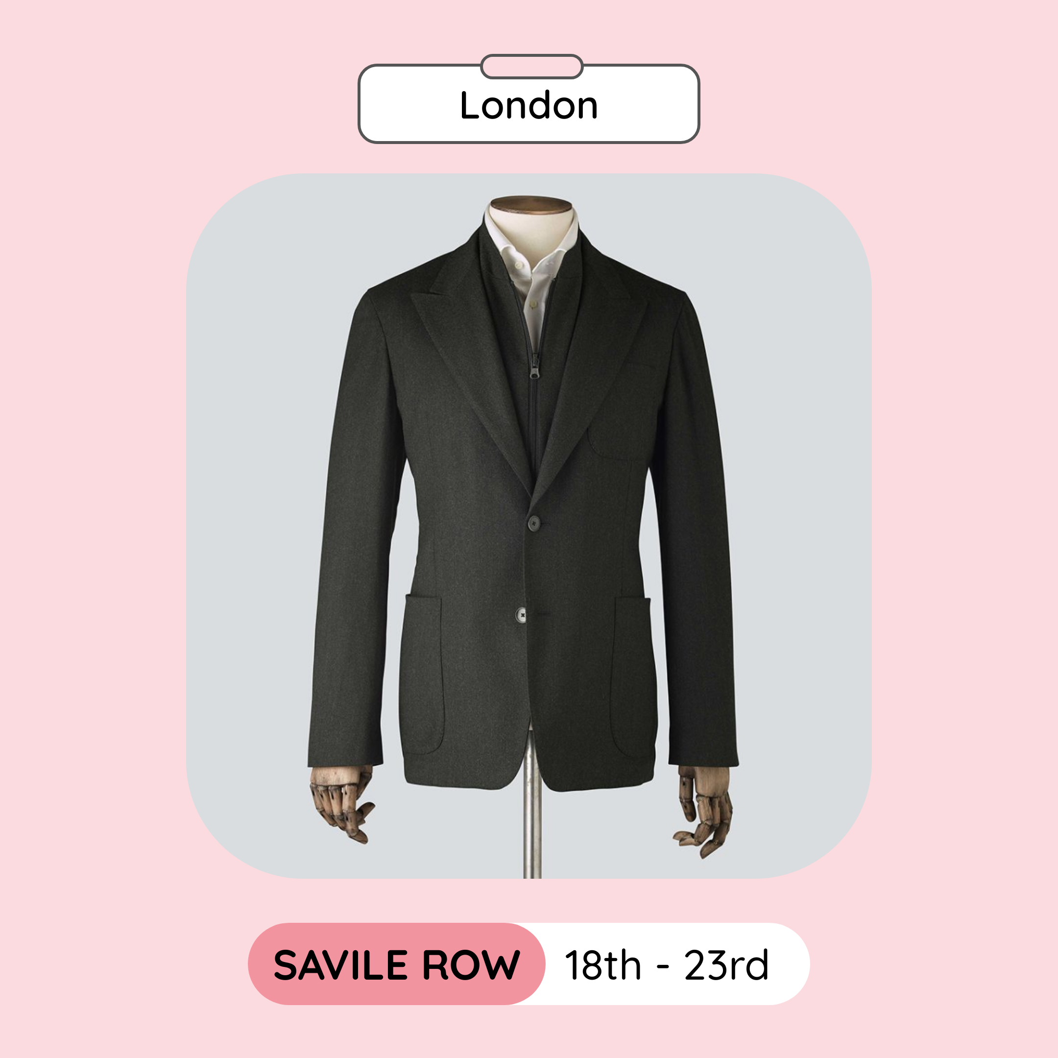 Savile Row Sample Sale, London, September 2023