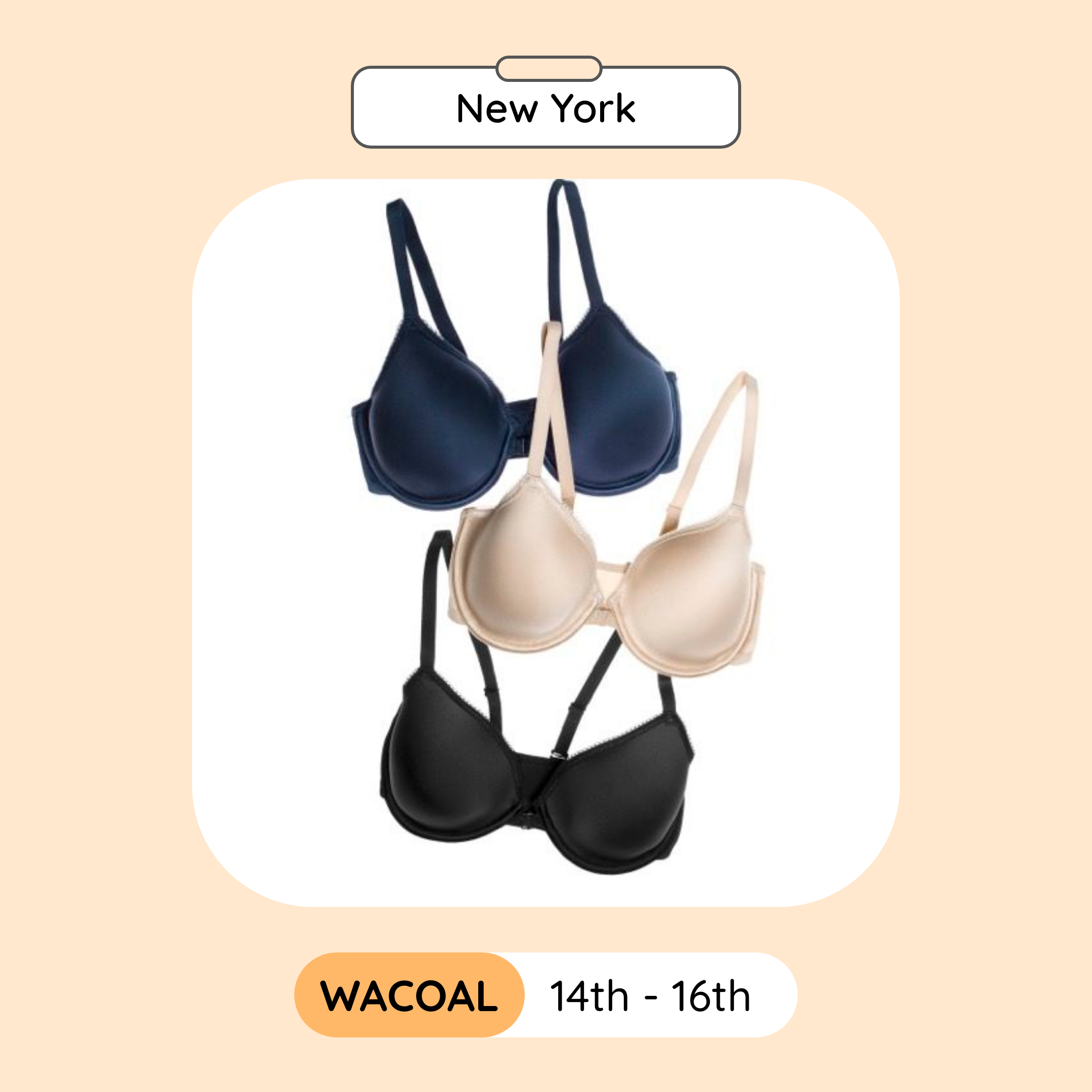 Wacoal Womens Seamless Bra Natural Nude Colour Size 36D NEW