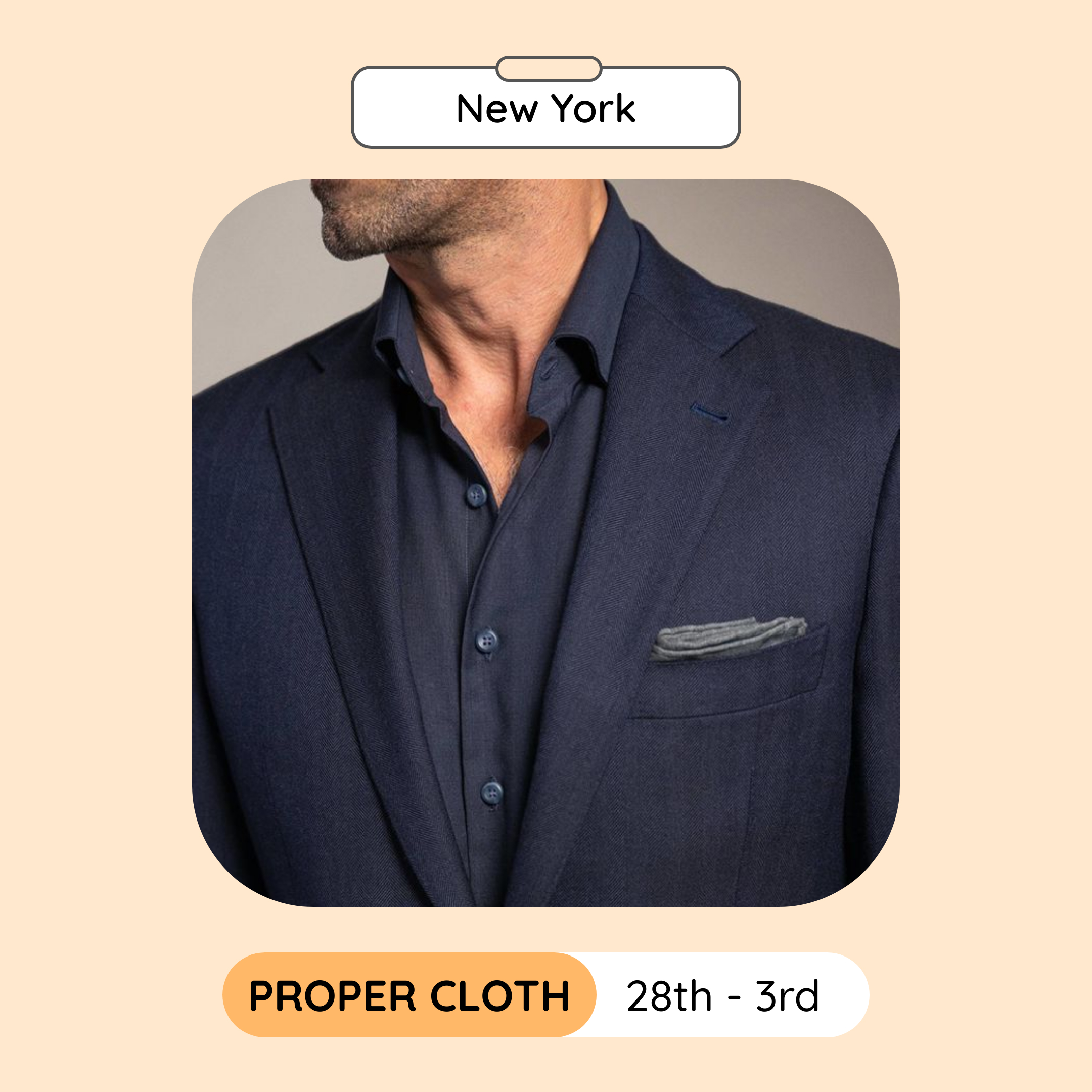 Proper Cloth Sample Sale, New York, November 2023