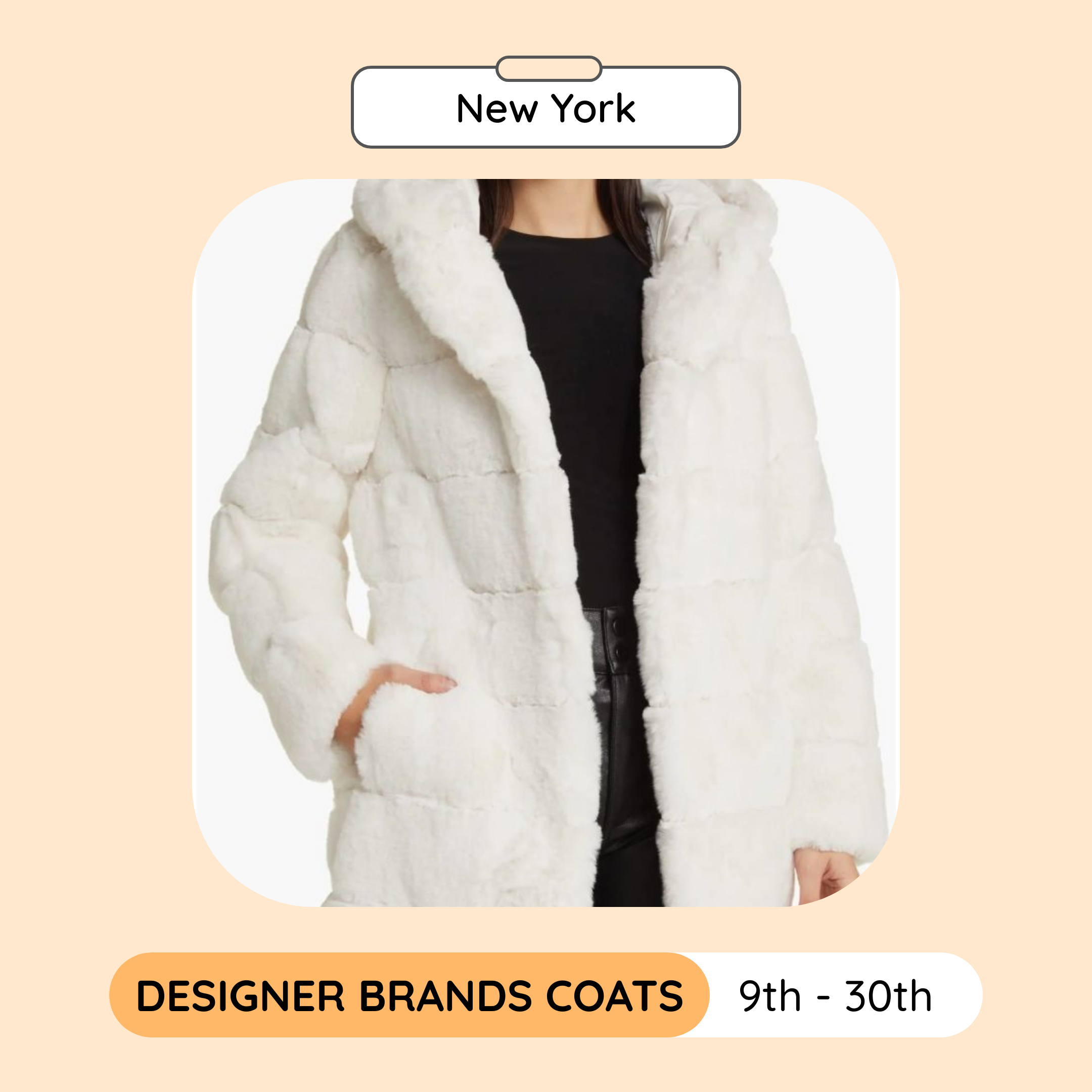 Designer Brands Coats Sample Sale, New York, November 2023