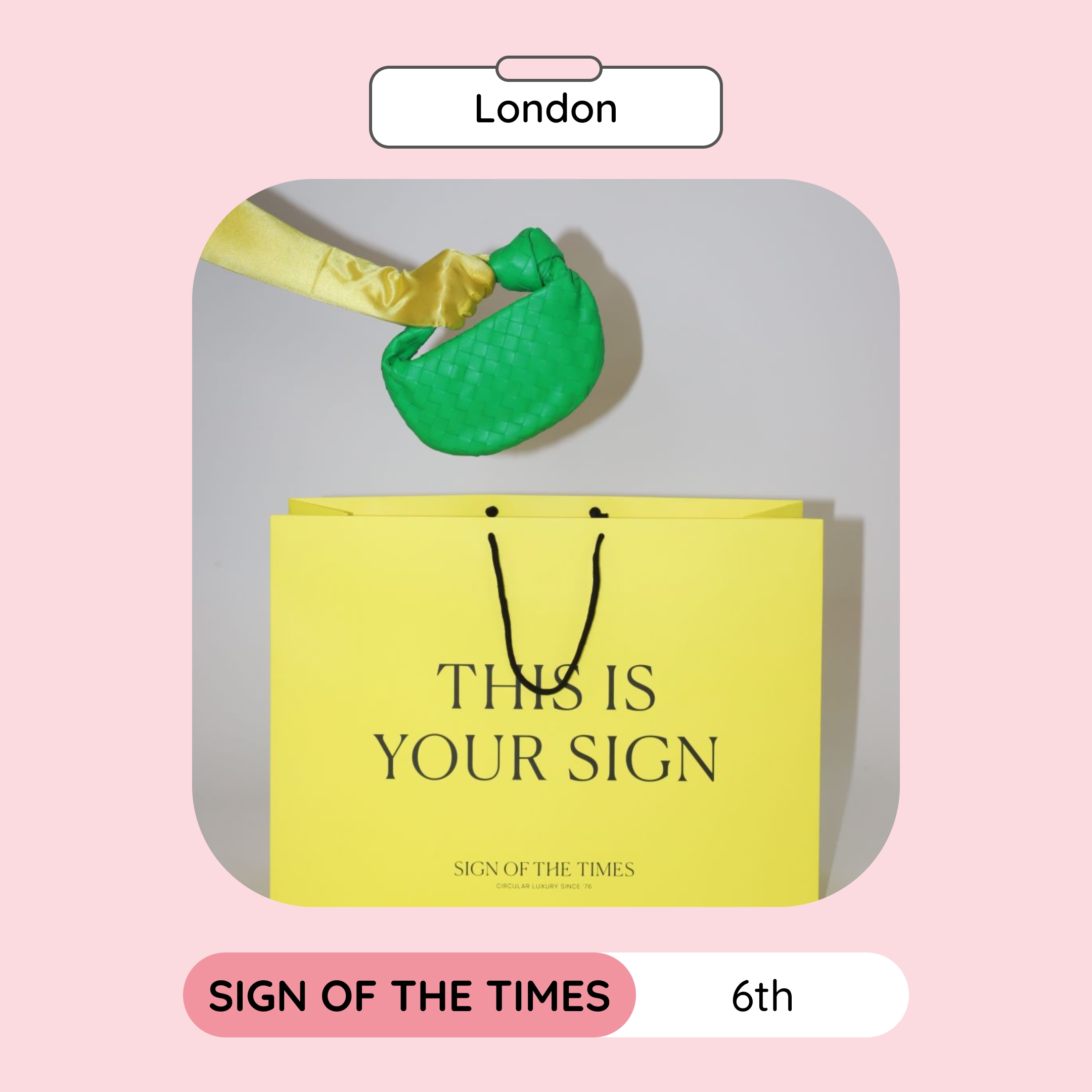 Sign of the Times Sample Sale, London, April 2024