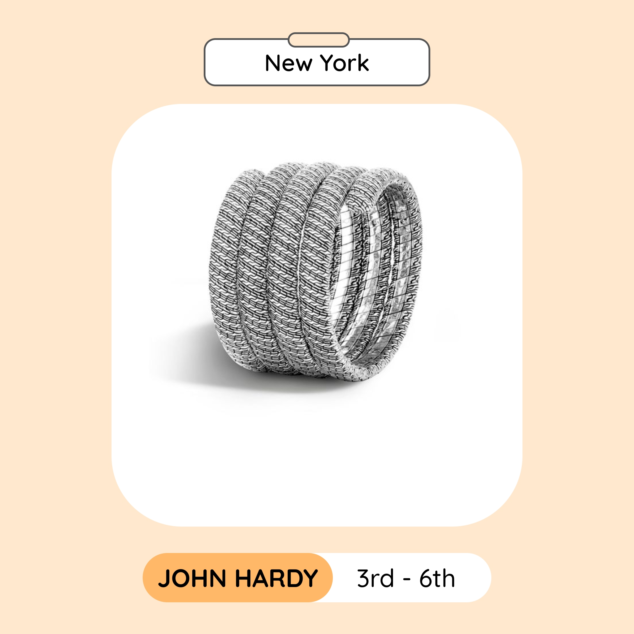 John Hardy Sample Sale, New York, May 2024