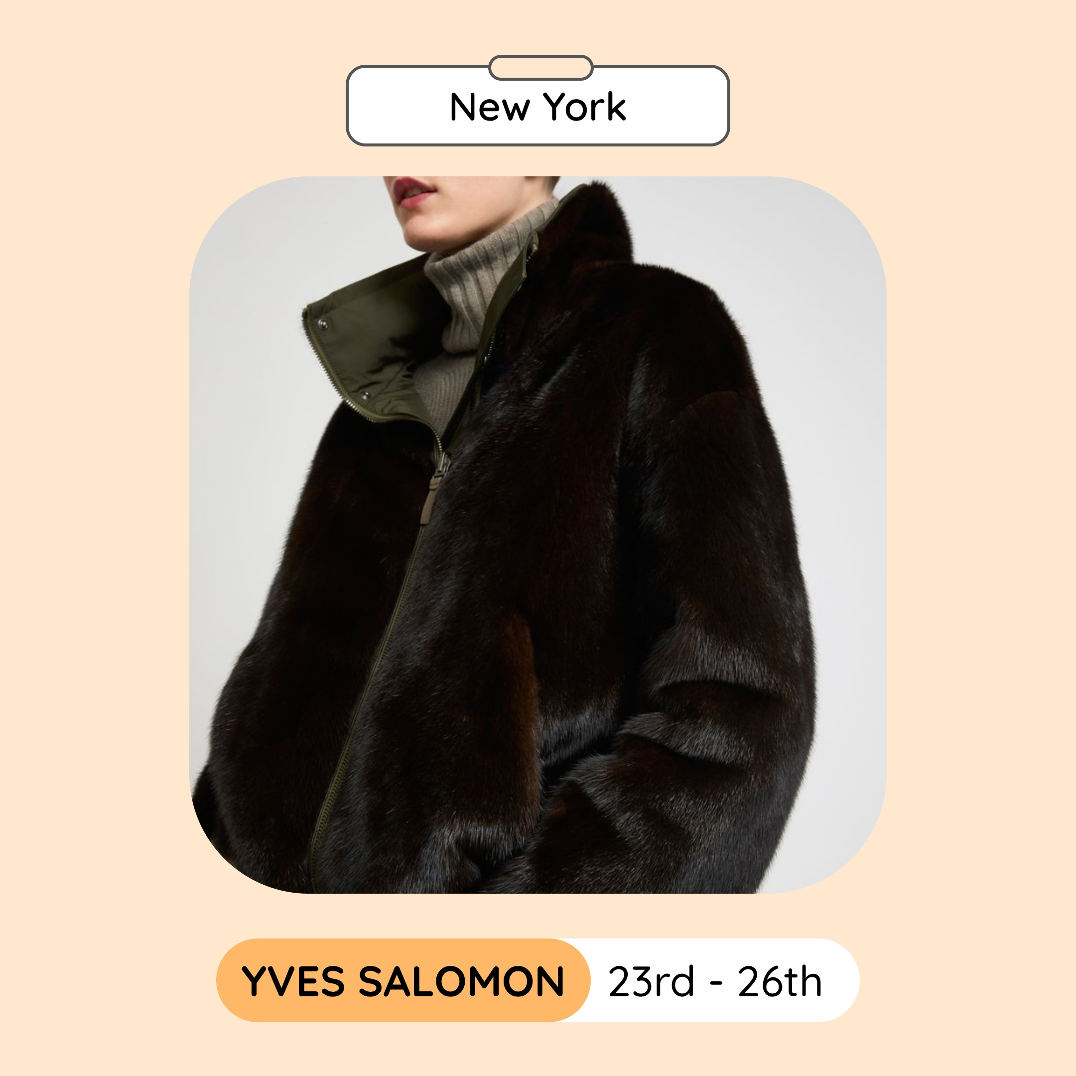 Yves Salomon Sample Sale, New York, January 2026