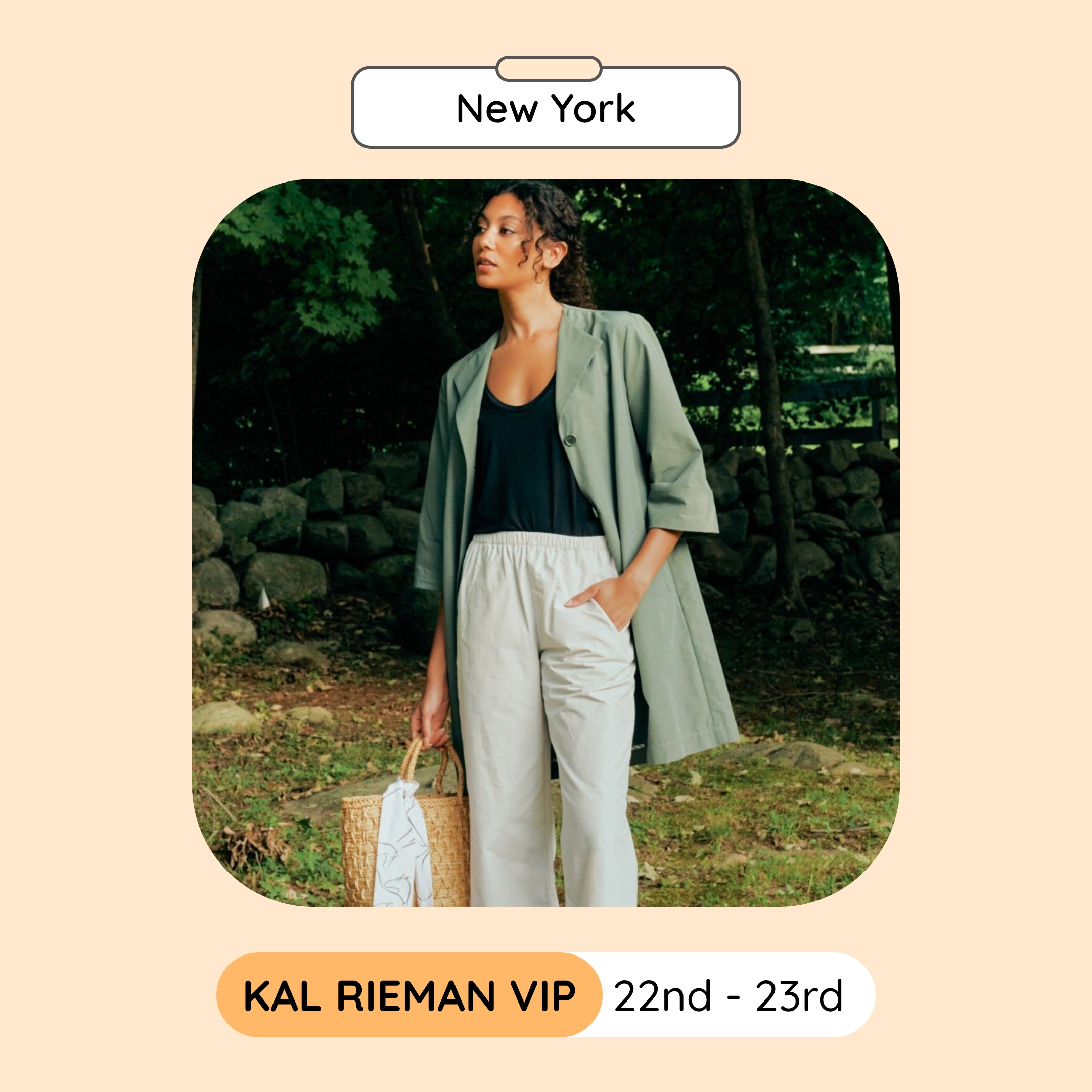 Kal Rieman VIP Sample Sale, New York, April 2026